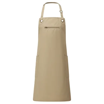 'Barley' Contrast Stitch Sustainable Bib Apron