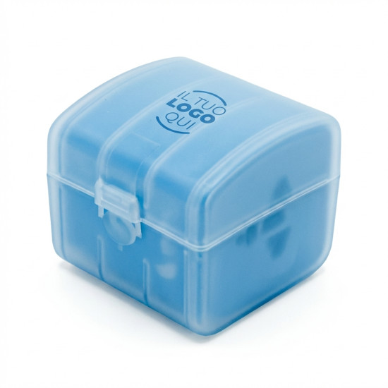 Adattatore universale personalizzabile da viaggio con contenitore