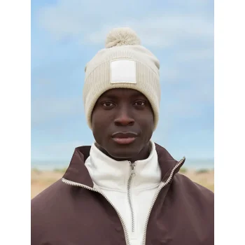 Appliqué Patch Pom Beanie