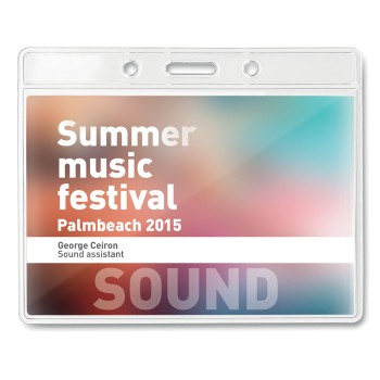 BADGY - Porta badge trasparente 10x8cm