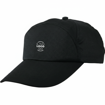 Berrettino Actiwear nero con fibbia in plastica e design compatto