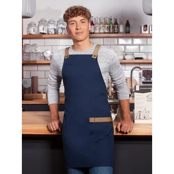 Bib Apron With Crossed Ribbons