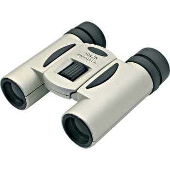 Binocolo ingrandimento 10x25 con astuccio in pelle nera