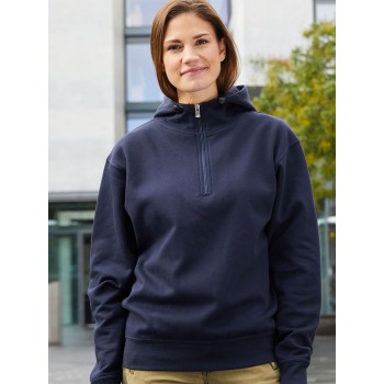 BIO WORK ½ZIP HOODY 70%OCS30%P