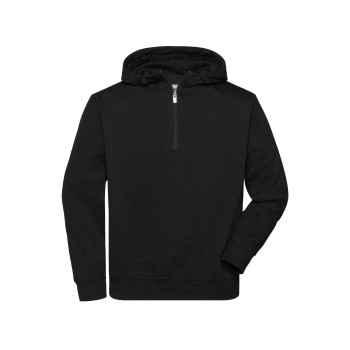 BIO WORK ½ZIP HOODY 70%OCS30%P