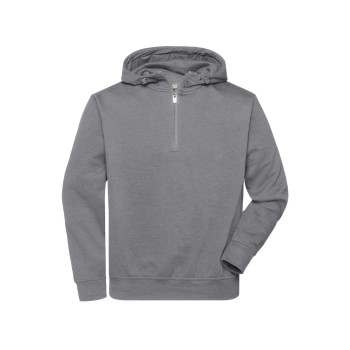 BIO WORK ½ZIP HOODY 70%OCS30%P
