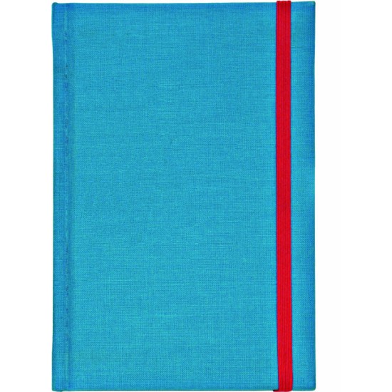 Blocco  appunti in cialux con elastico rosso. Astuccio di confezione Adriana Rossi.