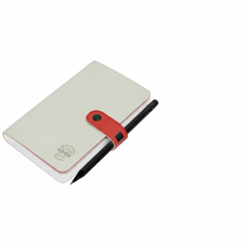 Blocco Reflexa neutro con passante portapenne 224 pagine in vivella bicolore