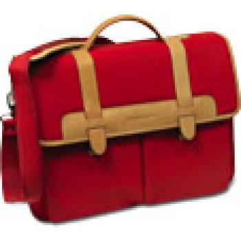 Borsa  "You Young Coveri" in nylon rosso, finiture in pregiato cuoio. Confezione in scatola Coveri.