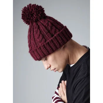 Cable Knit Melange Beanie