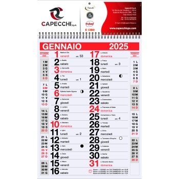 Calendario mensile 12 fogli