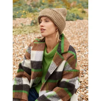 Chunky Knitted Patch Beanie