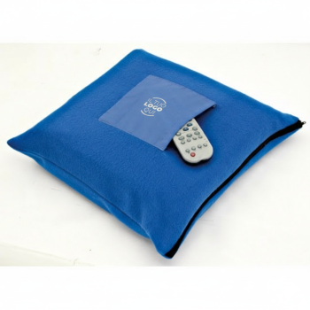 Coperta personalizzabile in pile bicolore con tasca e zip