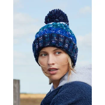 Corkscrew Pom Pom Beanie