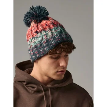 Corkscrew Pom Pom Beanie
