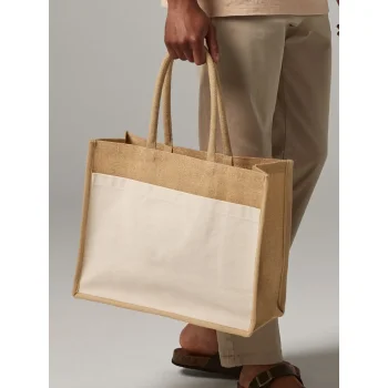 Cotton Pocket Natural Starched Jute Shopper