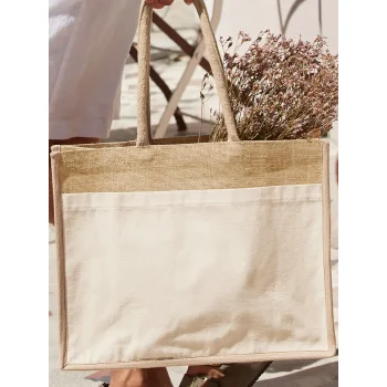 Cotton Pocket Natural Starched Jute Shopper