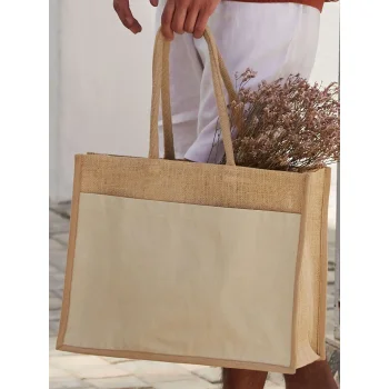 Cotton Pocket Natural Starched Jute Shopper