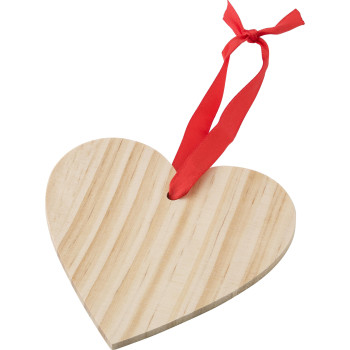Decorazioni natalizie in legno a forma di cuore Einar