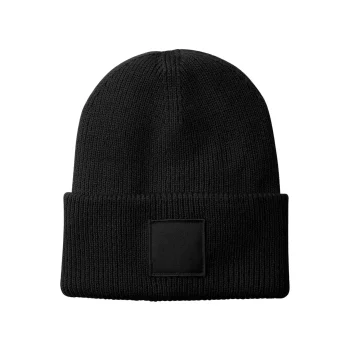 Deep Cuffed Tonal Patch Beanie 