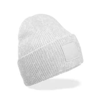 Deep Cuffed Tonal Patch Beanie 