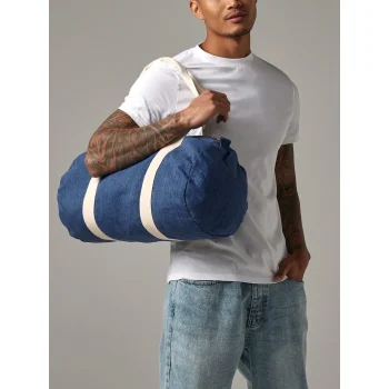 Denim Barrel Bag
