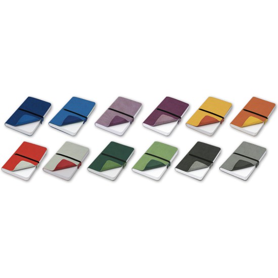 ELASTIC blocco 224 pg. con rigaggio, in vivella bicolore, con elastico. Astuccio di confezione.