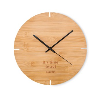 ESFERE - Orologio da parete in bamboo