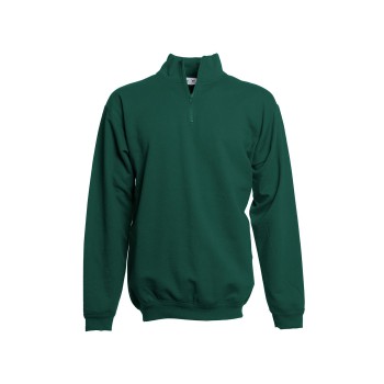 FELPA MEZZA ZIP 100% COTONE