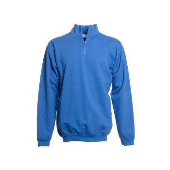 FELPA MEZZA ZIP 100% COTONE