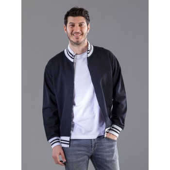 FELPA ZIP BICOLORE 100%C M.ITA