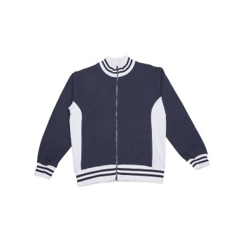 FELPA ZIP BICOLORE 100%C M.ITA