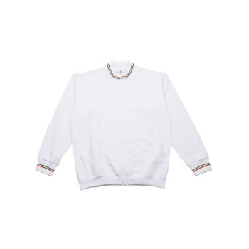 FELPA ZIP COSTINA CONTR.100%C