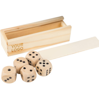 Gioco dei dadi in legno di faggio Celine