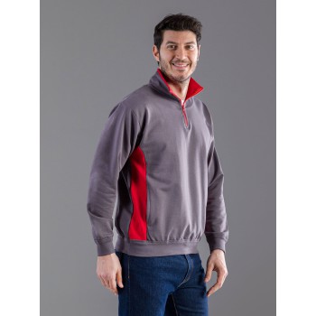 Half zip sweatshirt 100%C