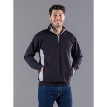 Half zip sweatshirt 100%C