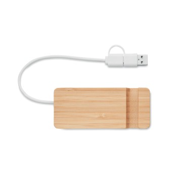 HUBSTAND - Hub USB a 4 porte in bamboo
