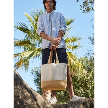 Jute Base Canvas Tote