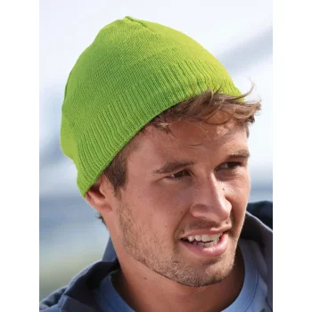 Knitted Beanie with Fleece Inset