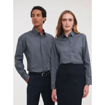 Ladies' Long Sleeve PolyCotton Poplin Shirt