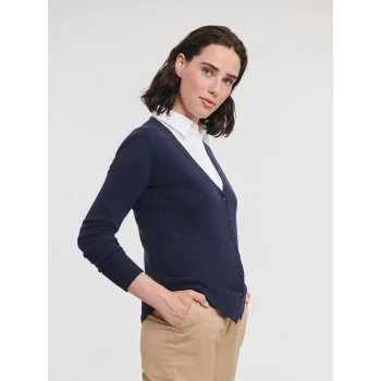 Ladies' V-Neck Knitted Cardigan