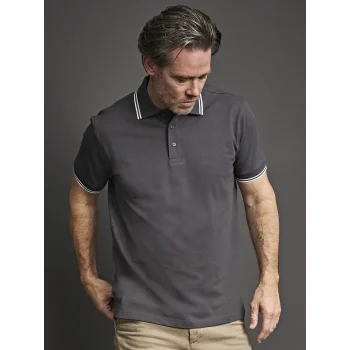 Luxury Stripe Stretch Polo