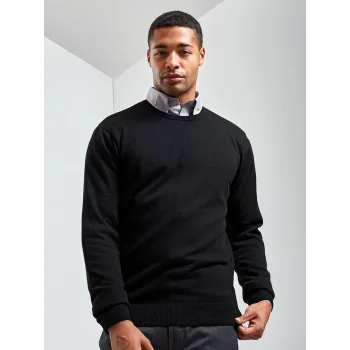 Men's Crew Neck Cotton Rich Knitted Sweater