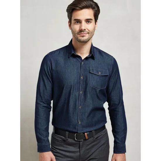 Men''s Jeans Stitch Denim Shirt