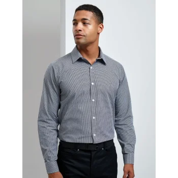 Men's Long Sleeve Microcheck Gingham Shirt