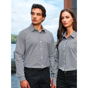 Men's Long Sleeve Microcheck Gingham Shirt