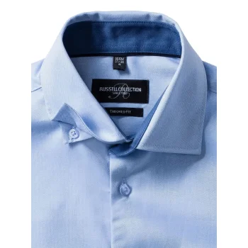 Men´s Long Sleeve Tailored Contrast Herringbone Shirt