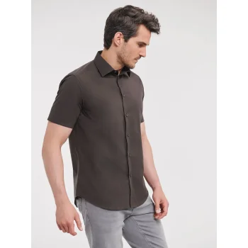 Men's Short Sleeve Easy Care Fitted Shirt