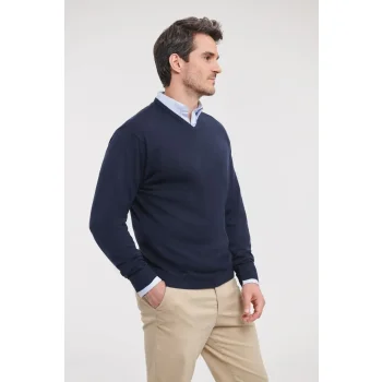 Men's V-Neck Knitted Pullover