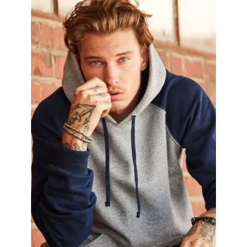 NuBlend Colour Block Raglan Hooded Sweatshirt